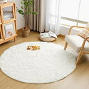 Sun Deco ラグ カーペット シャギーラグ 円形 直径150cm 洗えるラグ ラグマット 滑り止め 防音絨毯 ふわっと手触り オールシーズン リビング用 ...