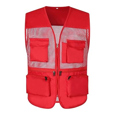 [AOWOFS] 渓流ベスト フィッシングベスト メンズ 背中全面メッシュ カメラマン アウトドア カジュアル マルチポケット 通気 多機能 お釣り 撮影 山歩き 作業用 夏用 お釣り 男女兼用 8色