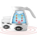 Aseech 折り畳みケトル 600ml 電圧切替式 温度調節 持ち運び 800W 快速沸かし 湯沸かしコンパクト 旅行・出張用品 ステンレス発熱エリア 電気ケ...