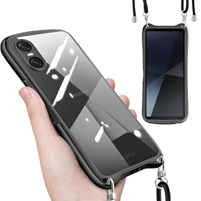 Xperia 10 VI SO-52E ケース クリア ショルダー ストラップ付き Xperia 10 VI so-52e カバー 透明 肩掛け 斜めかけ TPU シリコン メッキ加工 耐衝撃 全面保護 薄型 韓国 可愛い 縄掛け エクスペリア10