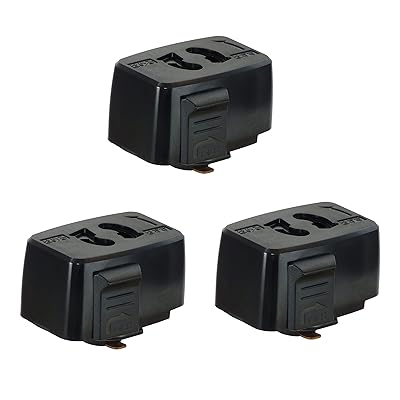 Abishionライティングバー用抜け止めコンセント 引掛シーリングプラグ ダクトレール用 取付簡単(15A 125V 50/60Hz専用まで) 引掛シーリングボディ ライティングレール用 PSE認証（黒い3個入り）