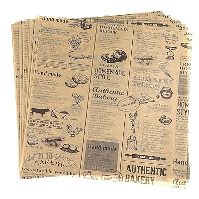 NUOLUX 天ぷら敷紙 耐油紙 揚げ物 敷き紙 25cm*25cm ワックスペーパー ハンバーガー サンドイッチ 包み紙 クッキングペーパー 業務用 揚げ物 ...