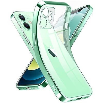 Supdeal iPhone 12 ケース クリア 透明電話カバー 米軍MIL規格 軽量耐衝撃 カメラレンズ保護 シリコン 擦り傷防止 黄変防止 TPU 保護ケース ワイヤレス充電対応 極薄でソフトな素肌感覚 高精細透明 アイフォン 12 カバー 6