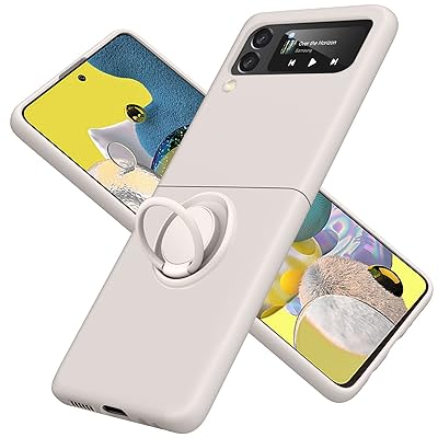 Galaxy Z Flip4 5G ケース リング付き SC-54C SCG17 ソフトシリコンケース 全面保護 傷付き防止 tpu 一体型 車載ホルダー対応 スタンド機能 サムスン ギャラクシー z flip4 5g ケース シンプル 人気 携帯カ