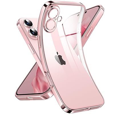 Supdeal iPhone 16 Plus ケース クリア 透明電話カバー 米軍MIL規格 軽量耐衝撃 カメラレンズ保護 シリコン 擦り傷防止 黄変防止 指紋防止 TPU 保護ケース ワイヤレス充電対応 極薄でソフトな素肌感覚 高精細透明 アイフォ