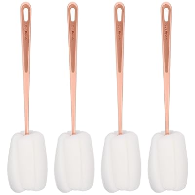 Lurrose カップ ブラシ スポンジ コップ洗い ボトル洗い マグボトル洗い 水筒 掛け可能 キッチンクリーニング 4本セット