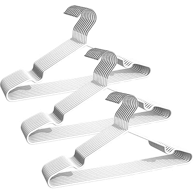 AUV ハンガー 30本組 滑らないハンガー すべらない ホワイト PVC特殊ラバー加工 hangers 乾湿両用 曲がらな はんがー かたくずれ防止