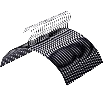 HOSUR ハンガー すべらない 跡がつかないハンガー 20本 型崩れ防止 かたくずれ防止 はんがー 洗濯ハンガー 省スペース スーツハンガー ブラック