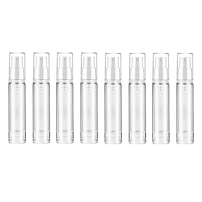 RemeeHi 真空ボトル 10ml 15ml 8個入り ポンプボトル 透明真空乳剤ボトル ポンプタイプ エアレス プッシュボトル 旅行ボトル (10ml 8本セット)