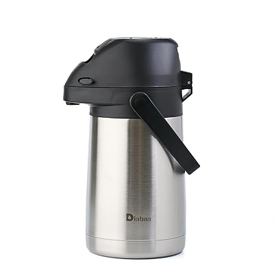 Diobao 1.3L エアーポット 卓上ポット ステンレス製 保温ポット 保温保冷対応 真空断熱 節電 省エネ 魔..