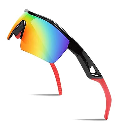 Feisedy キッズ スポーツ サングラス 子供用 偏光 レンズ UVカット TR90超軽量 サングラス ゴルフ ジョギング 野球 バス 釣り 自転車 サイクリング 紫外線カット B2454 (レッド) Feisedy キッズ スポーツ サングラス 子供用 偏光 レンズ UVカット TR90超軽量 サングラス ゴルフ ジョギング 野球 バス 釣り 自転車 サイクリング 紫外線カット B2454 (レッド)