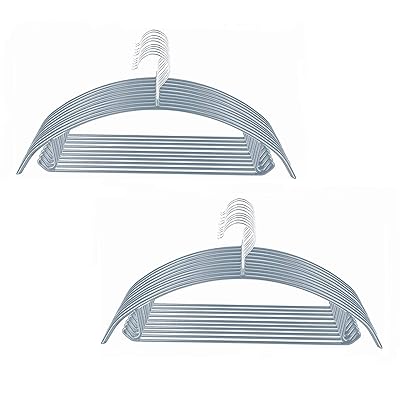 Cozyone ハンガー すべらない かたくずれ防止 20本組 洗濯物干し スリム ジャケット 収納 頑丈 衣類が滑り落ちない 型崩れ防止 乾湿両用(グレー 2...