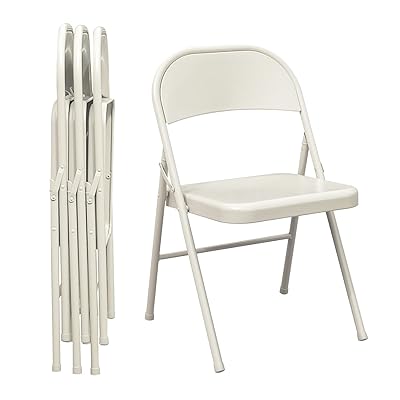 BOOSDEN パイプ椅子 4脚セット 折りたたみ椅子 ミーティングチェア ダイニングチェア 会議椅子 背もた..