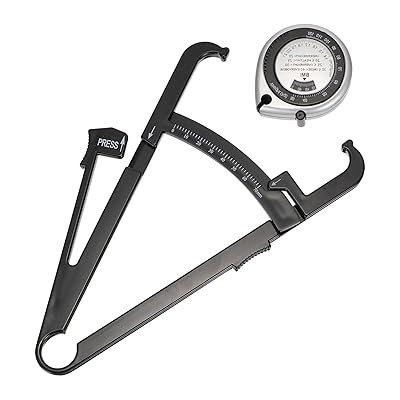 0-70mm 皮下脂肪キャリパー 皮下脂肪定規 BMI巻尺付き 個人の体脂肪測定器 健康 測定 脂肪を減らす 黒