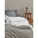 クモリ(Kumori) 寝具カバーセット 布団カバーセット 洗いざらし シワ加工 水洗い やわらか (掛け布団カバー ボックスシーツ 枕カバー)吸水速乾 丸洗い...