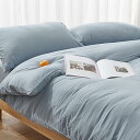 クモリ(Kumori) 掛け布団カバー セミダブル 洗いざらし 単品売り シワ加工 ピーチスキン しっとり 水洗い 柔らかい 肌に優しい 吸水速乾 丸洗いOK ...