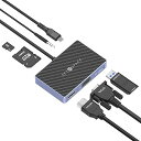 SETMSPACEドッキングステーション type c 7-in-1 ドッキングステーション Type C ハブ USB3.0 5Gbps 4KHDMI PDドッキングステーション アルミ合金+ABS材質 どっきんぐ ( USB-A HDMI PD(2)