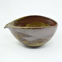 片口 ボール 中 備前風 抹茶碗 棕色/白色 180ml 烧制手附抹茶碗(1个) (E)