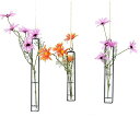 AIVAR ガラス 花瓶 壁掛け 花瓶 一輪挿し 吊り下げ 3本セット ゴンドラ おし花瓶 はなかご おしゃれ 花瓶 北欧 花瓶フラワーベース 花器 バスケット...