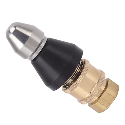 回転ノズル スプレーノズル 高圧下水管洗浄ノズル 下水道ジェッターヘッド 管洗浄 逆噴射ノズル 1/4インチコネクタ 後穴噴射