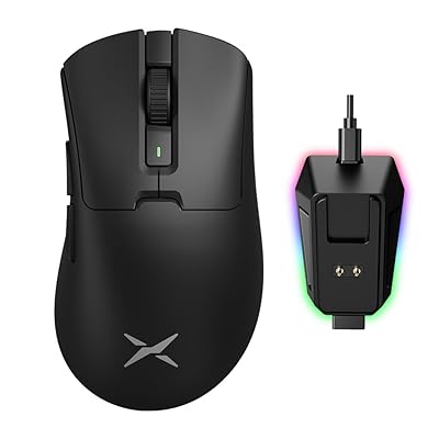DELUX M900PRO ゲーミングマウス 無線、8000Hzポーリングレート、63g軽量、大手用、PAW3395センサー26000DPI、Huanoピンクスイッチ、マグネット式充電ベース付き (ブラック) DELUX M900PRO ゲーミングマウス 無線、8000Hzポーリングレート、63g軽量、大手用、PAW3395センサー26000DPI、Huanoピンクスイッチ、マグネット式充電ベース付き (ブラック)