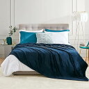 Hansleep 毛布 もうふ 冬用 ダブル ブランケット 大きめ 200x220cm 大判 ネービー マイクロファイバー 柔らかく 肌触り フランネル 洗える...