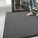 Hopeholic 玄関マット 屋外 室内 滑り止め 業務/家庭用 エントランスマット 無地 速乾 マット シンプル 泥落とし 洗える 耐磨耗性 ドアマット (グレー, 80×120cm)
