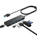 Aceele USB ハブ 5ポート USB 3.0 ハブ Type-C 給電用ポート付きPS4対応 65cm 軽量 コンパクト5Gbps高速データ転送 usb...
