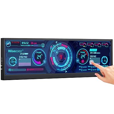 wisecoco 12.6 インチ モバイルモニター NV126B5M-N41 FHD IPS 1920x515 10点タッチパネル搭載 横長モニター ミニHDMI搭載 LCDディスプレイ PC CPU RAM HDDデータ表示 縦横回転 スピーカー wisecoco 12.6 インチ モバイルモニター NV126B5M-N41 FHD IPS 1920x515 10点タッチパネル搭載 横長モニター ミニHDMI搭載 LCDディスプレイ PC CPU RAM HDDデータ表示 縦横回転 スピーカー