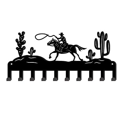 SUPERDANT 砂漠のカウボーイキーフック 鉄製フック 壁掛けフック キーホルダー 壁取り付け式コートラック ウォールハンガー マルチフック ネジ付き鍵フッ...