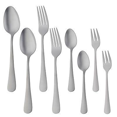 カトラリーセット スプーン フォーク セット 8本 2人用 ステンレス つや消し ディナースプーン ディナ..