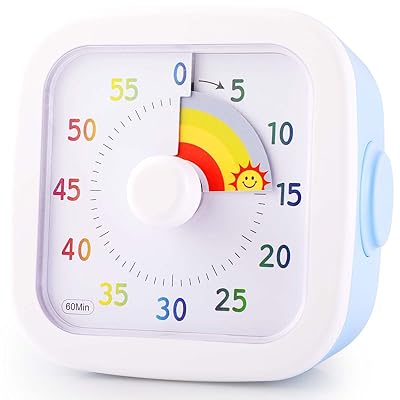 GeeRic ビジュアルタイマー 60分タイマー 勉強用デスクタイマー 教室 キッチン用 カウントダウンタイマ..