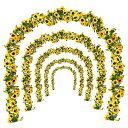 Bacucine ひまわり 造花の藤 吊り下げ 6本 造花 向日葵 リアル フェイクフラワー つる植物 造花 壁飾り 花藤 人工観葉植物 枯れない花 黄色 ガーランド イエローフラワー 結婚式ブーケ装飾 ホームインテリア パーティー