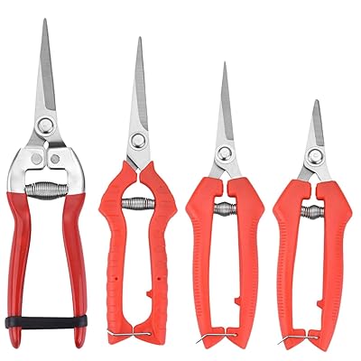 HOTQ 剪定バサミ 盆栽剪定用具 花切りはさみ 剪定はさみ長い 園芸高炭素鋼刃 園芸ハサミ消毒液 花切り..