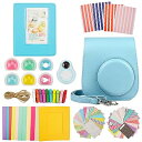 kinokoo Fujifilm チェキ instax mini 11 ケース instax mini 11 カメラケース アクセサリー 8点セットc(BL)(2)