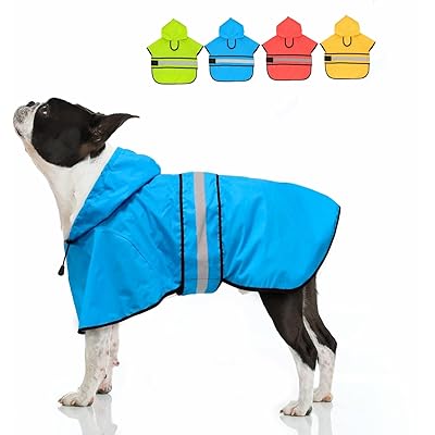 Candofly 犬 レインコート 防水 犬用レインコート フード付き 反射性犬カッパ調節可能なペットジャケット 犬の レインコート 梅雨対策 犬用レインジャケ...