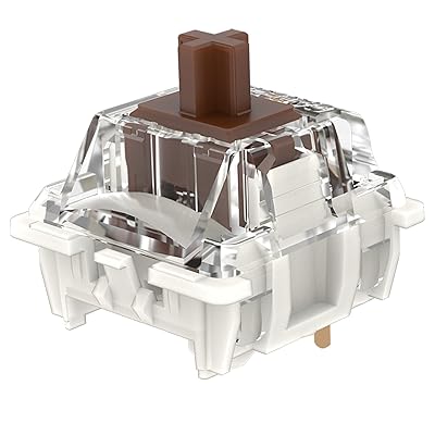 Gateron Pro Switch G PRO Brown 3.0,3ピン プレ潤滑 RGB イエロー レッド ブラウン 互換 MX メカニカルキーボード (72個 ブラウン)