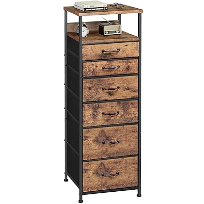 YeTom チェスト 7段6杯 タンス 収納チェスト スリム 洋服タンス たんす 箪笥 衣類収納 引き出し付き お..