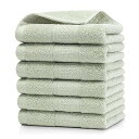 HomeFirst フェイスタオル 厚手 6枚セット ホテル仕様 ふわふわ タオル 綿100% 耐久性 毛羽落ち少ない 柔らかな肌触り 吸水 速乾 家庭、ホテル...