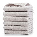 HomeFirst フェイスタオル 厚手 6枚セット ホテル仕様 ふわふわ タオル 綿100% 耐久性 毛羽落ち少ない 柔らかな肌触り 吸水 速乾 家庭、ホテル...