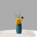 フラワーベース かわいい 花瓶 小さめ 陶器 つや消し面 おしゃれ 一輪挿し 花器 欧モダン シンプルデザイン インテリア装飾 生け花 和風花瓶 (ディープグリ...