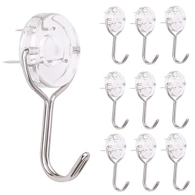 HARMIEY 石膏ボード ベニヤ 木用フック スリーピンフック クリア フック 壁掛けフックコンクリートフックプラスチック高耐荷重(10個セット)
