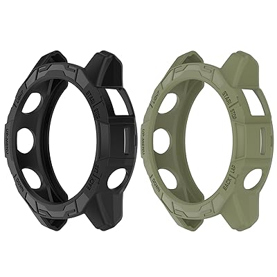 SHEAWA Garminガーミン Fenix 7X Pro用ケース カバー 2個セット 保護ケース Epix Pro 51mm TPUゴム 保護カバー 耐衝撃 アクセサリー (ブラック+アーミーグリーン) SHEAWA Garminガーミン Fenix 7X Pro用ケース カバー 2個セット 保護ケース Epix Pro 51mm TPUゴム 保護カバー 耐衝撃 アクセサリー (ブラック+アーミーグリーン)