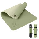 Gruper ヨガマット 6mm 8mm エクササイズマット フィットネスマット トレーニングマットTPEリング保護素材 軽量 耐久性 肌に優しい 両面の滑り止...