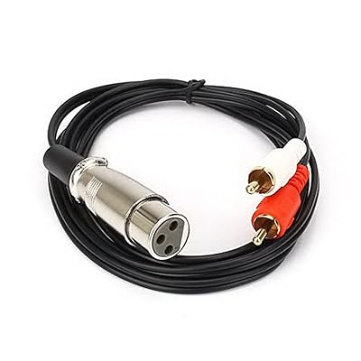 AKNPMHT XLR 変換 RCA Yスプリッタケーブル1 XLR メス-2 RCA オスステレオプラグアダプタケーブル ステ..