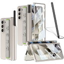 NINKI適応Galaxy Z Fold 6 ケース PC製 (SC-55E / SCG28) リストバンド スクリーンフィルム付き 画面保護 ペン付き ペン収納ヒンジ ワイヤレス充電対応 Samsung Galaxy Z Fold6 5Gカバー サ(2)
