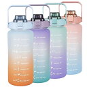 TSQIBU ボトル 水筒 大容量 2000ml ポータブルストロースポーツウォーターボトル BPAフリー プラスチックウォーターボトル 大人 子ども アウトドア スポーツ 登山用 キャンプ ランニング ジム ハイキング 自転車 (2000ml,bl