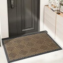 Forhomelife 玄関マット 屋外 大判 泥落とし 60x90cm ドアマット 室内 おしゃれ 入口マット 滑り止め 業務用 家庭用 エントランスマット ...