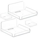 DOITOOL ウォールシェルフ アクリル ウォール収納ラック ミニウォールシェルフ 透明 カメラ ルーター 壁掛け棚 4個セット 壁面収納