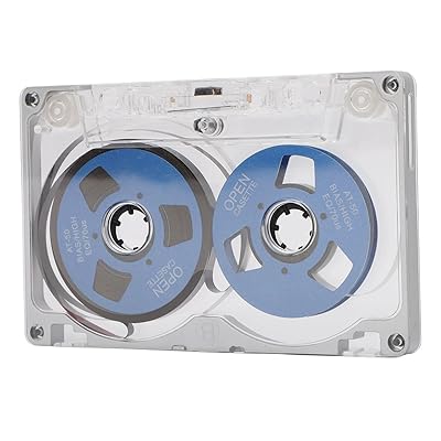 オープンリール ブランク カセット テープ、金属メッキ ホイール オーディオ カセット テープ、透明ボックス付き、55 分の録音時間、音楽録音に最適 (-221...